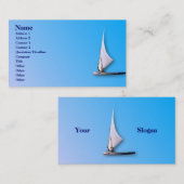 Kaart met bootprofiel visitekaartje (Voorkant / Achterkant)