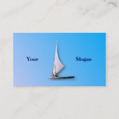 Kaart met bootprofiel visitekaartje (Achterkant)