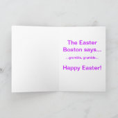 Kaart met Boston Terrier Bunny (Binnen)