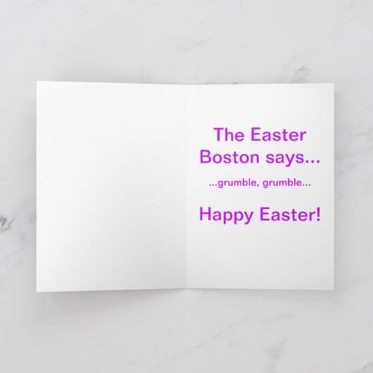 Kaart met Boston Terrier Bunny (Binnen)