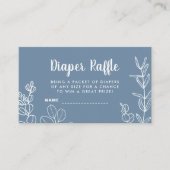 Kaart met botanische mosterdblauw, luierbehuizing (Voorkant)