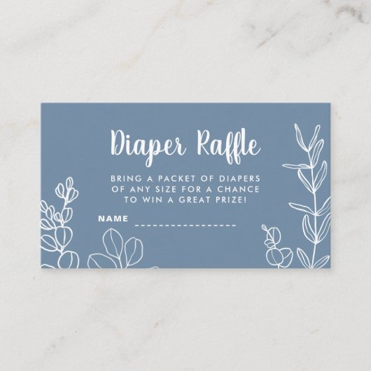 Kaart met botanische mosterdblauw, luierbehuizing (Voorkant)