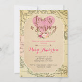 Kaart met bridal Shower-uitnodiging voor reizen (Voorkant)