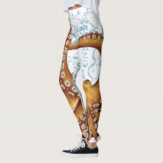  kaart met bruine inktvis leggings (Links)