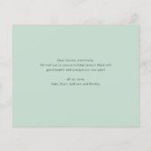 Kaart met budgettype voor kerstfeestdag (Achterkant)