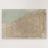 kaart met bufferzone (1895) legpuzzel (Horizontaal)