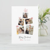 Kaart met cadeaufoto kerstfeestdag met kerstcadeau (Staand voorkant)