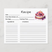 Kaart met cake recept (Voorkant)