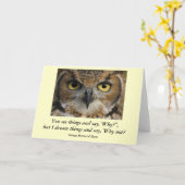 Kaart met Citaat - de Ogen van Uilen (Gele Bloem)