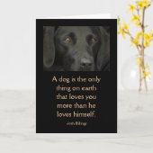 Kaart met Citaat - Zwarte Labrador (Gele Bloem)