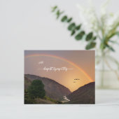 Kaart met condoleance regenboog diepste sympathie (Staand voorkant)