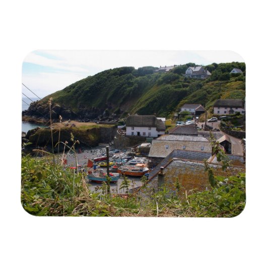 Kaart met Cornwall-foto Magneet (Horizontaal)