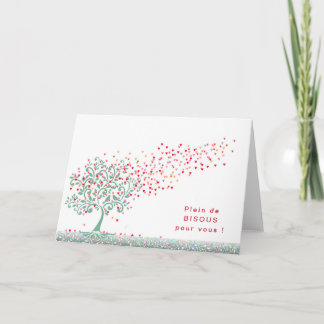 Kaart met dank gevouwen