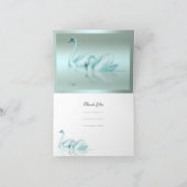 Kaart met dank Teal Blauwe Zwaan (Binnen)