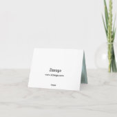 Kaart met dank Teal Blauwe Zwaan (Achterkant)