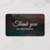 Kaart met dankwoord in het bos van de rustieke ber (Voorkant)