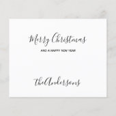 Kaart met de 'Budget Horse'-feestdag voor kerstmis (Achterkant)