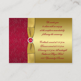 Kaart met de Gold Floral Reception Enclosure