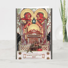 Kaart met de illustratie van Kerstmis door J.C.