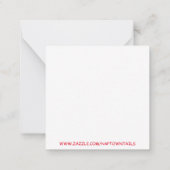 Kaart met de kersthond van de Kerstman met de goud Notitiekaartje (Achterkant)