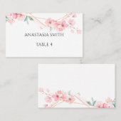 Kaart met de naam en het nummer van de tabel. plaatskaartje (Voorkant / Achterkant)