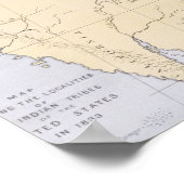 Kaart met de plaatsen van de Indiase stammen Poster (Hoek)