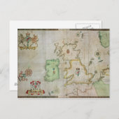 Kaart met de route van de vloot van Armada (Voorkant / Achterkant)