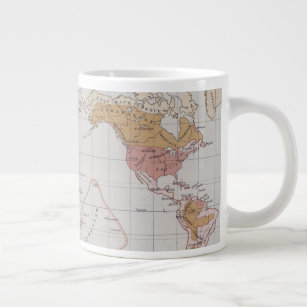Kaart met de talen van de wereld grote koffiekop
