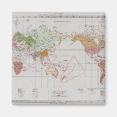 Kaart met de talen van de wereld magneet (Voorkant)