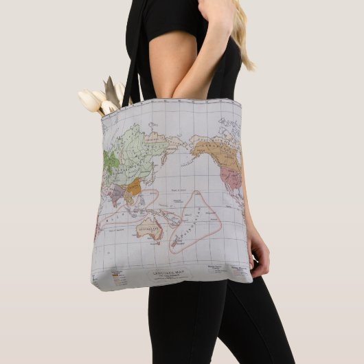 Kaart met de talen van de wereld tote bag (Dichtbij)