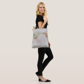 Kaart met de talen van de wereld tote bag (Op model)