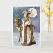 Kaart met de Vergroeten Kaart van Goddess Solstice (Gele Bloem)