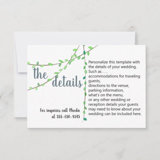 Kaart met details over bijtende zegen en lichte br (Voorkant)