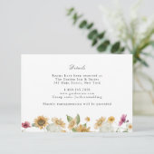 Kaart met details over de rustieke zonnebloem (Staand voorkant)