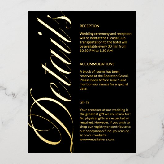 Kaart met details over een zwart en klein minimali (Voorkant)