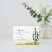 Kaart met details over het huwelijk in woestijn-ca (Staand voorkant)