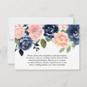 Kaart met details over het huwelijk tussen Blush e (Achterkant)