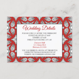 Kaart met details over het zwarte en rode Mandala 