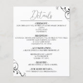 Kaart met details over legant bruiloft (Voorkant)