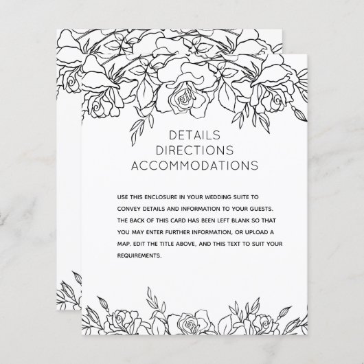 Kaart met details over Rozen bruiloft (Voorkant / Achterkant)