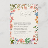 kaart met details over wildflower-huwelijksscript (Voorkant)