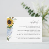 Kaart met details over zonnebloemen - Stusty Blue  (Staand voorkant)