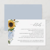 Kaart met details over zonnebloemen - Stusty Blue  (Voorkant / Achterkant)