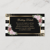 Kaart met details over zwart-wit en wit roze Flora (Voorkant)