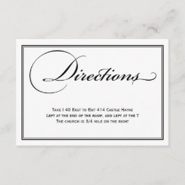 Kaart met details over zwarte en witte bruiloft