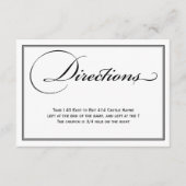 Kaart met details over zwarte en witte bruiloft (Voorkant)