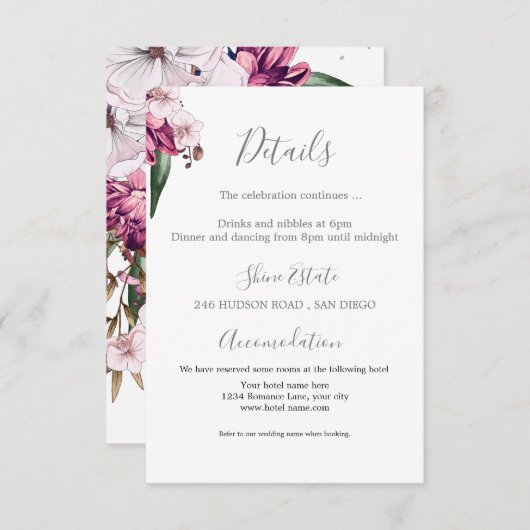 Kaart met Disco Ball Floral - Details behuizing (Voorkant / Achterkant)