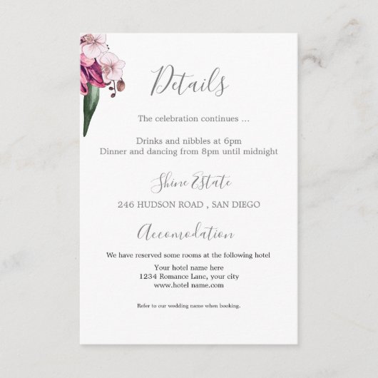 Kaart met Disco Ball Floral - Details behuizing (Voorkant)