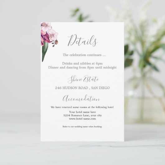 Kaart met Disco Ball Floral - Details behuizing (Staand voorkant)