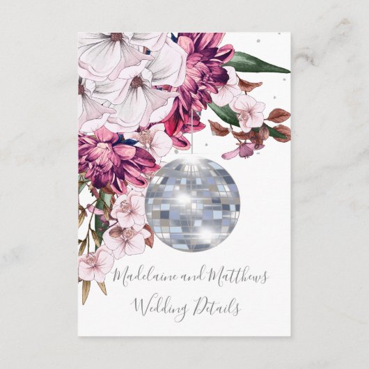 Kaart met Disco Ball Floral - Details behuizing (Achterkant)